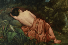 Felix-Resurreccion-Hidalgo_Draped-Nude-Reclining-in-a-Forest